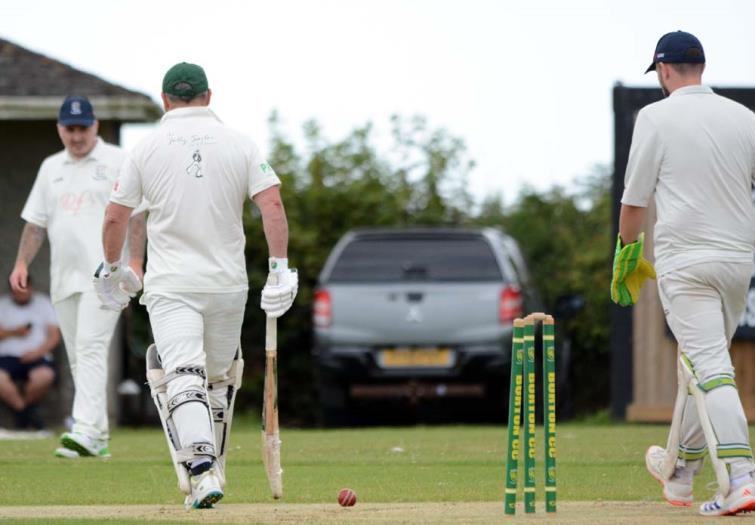 Johnston claim a wicket against Burton 2nds at Oatfield Park. Picture Gordon Thomas